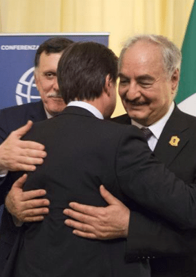 Conte con Al Serraj e Haftar